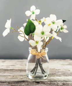 Blooming Dogwood In Jar paint by numbers