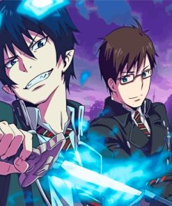 Blue Exorcist Rin Okumura And Yukio Okumura paint by number