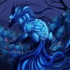 Blue Nine Tailed Fox paint by numbers