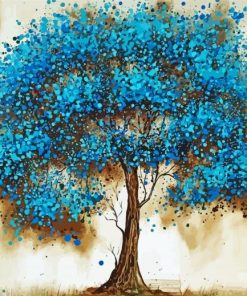 Blue Tree paint by numbers