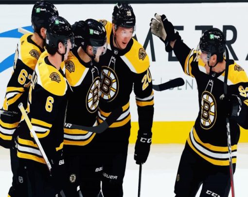 Boston Bruins Hockey Players paint by number