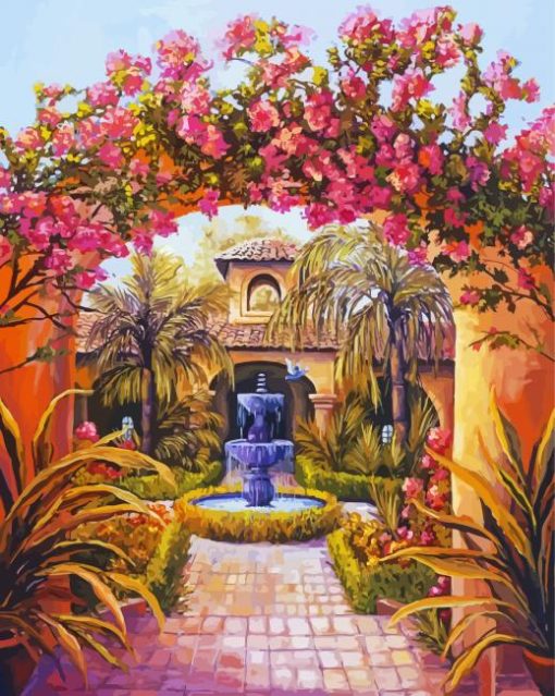 Bougainvillea Garden paint by number