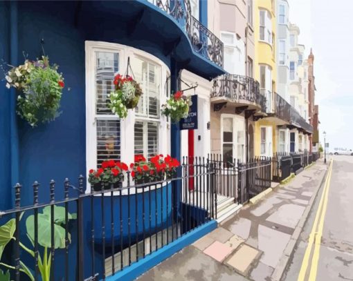 Brighton Houses paint by numbers