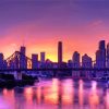 Brisbane Skylines During Sunset paint by numbers