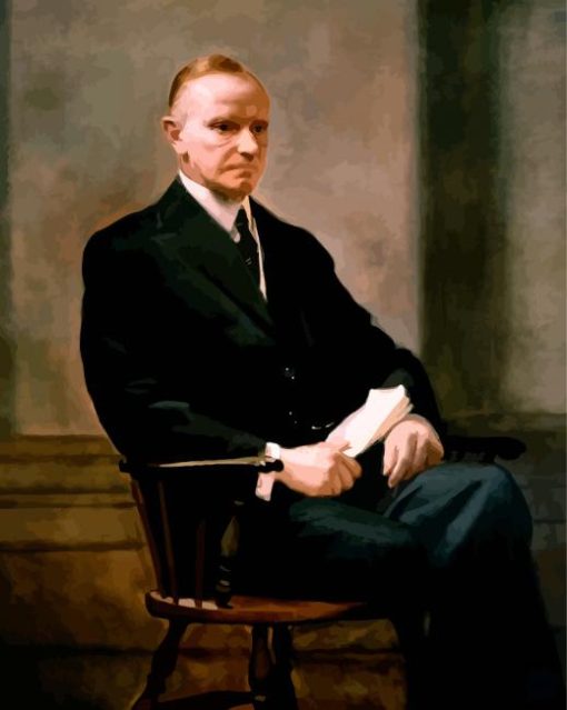 Calvin Coolidge Portrait paint by numbers