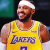 Carmelo Anthony Lakers Basketball Player paint by number