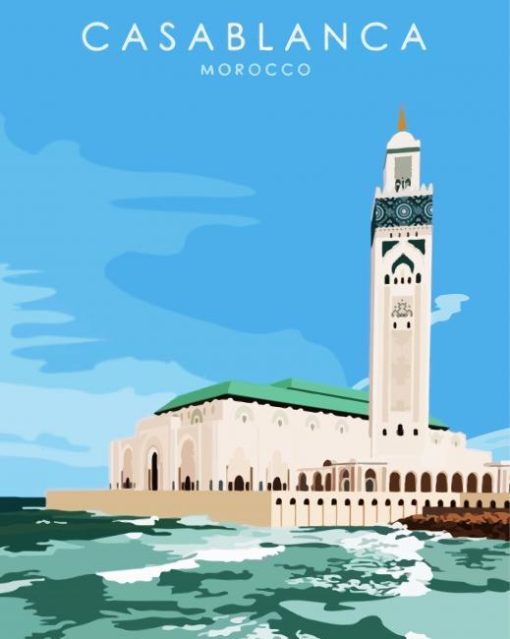 Casablanca Morocco paint by number