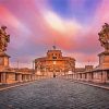 Castel Sant Angelo Vatican Sunset paint by numbers