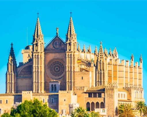 Catedral Basilica De Santa Maria De Mollarca paint by numbers