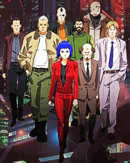 Characters Of Ghost In The Shell Arise Anime paint by number