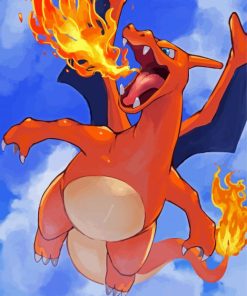 Charizard Fire Dragon paint by number