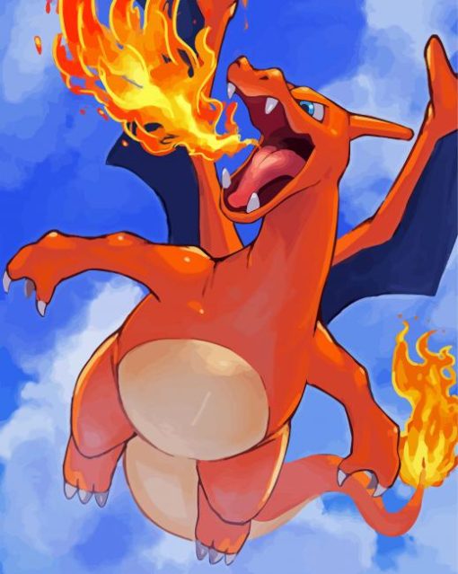 Charizard Fire Dragon paint by number