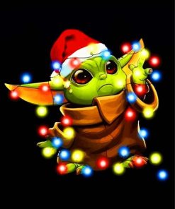 Christmas Baby Yoda paint by number