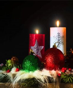 Christmas Candles paint by number