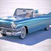 Classic Blue Cadilac paint by number