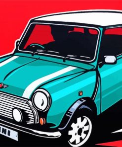 Classic Mini Cooper Car paint by numbers