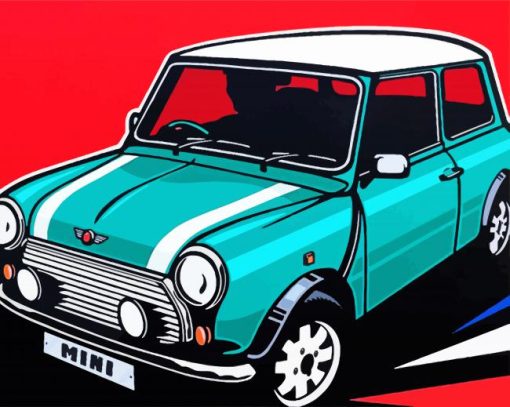 Classic Mini Cooper Car paint by numbers