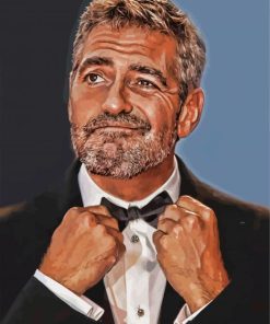 Classy George Clooney paint by number