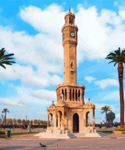 Clock Tower Izmir Turkey paint by number