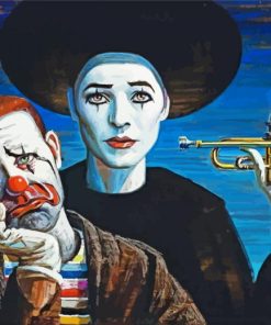 Clown Trumpet Player paint by numbers