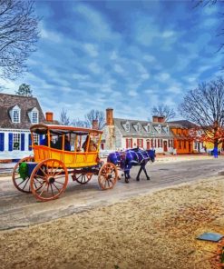 Colonial Williamsburg Center paint by numbers