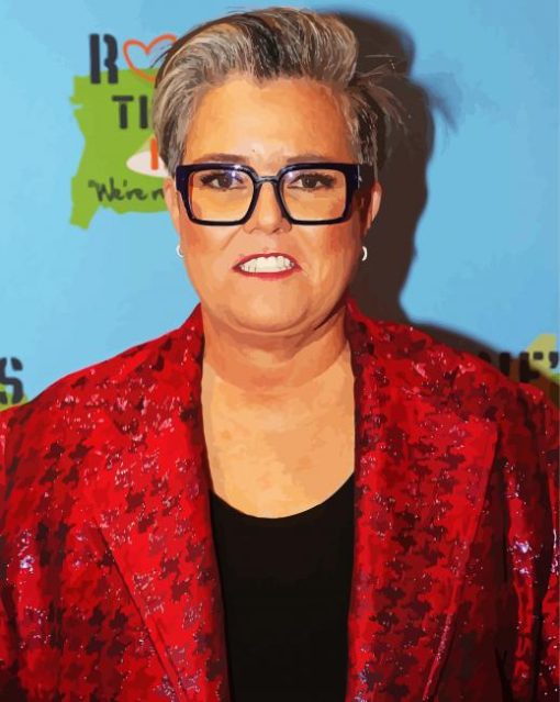 Comedian Rosie Odonnell paint by numbers