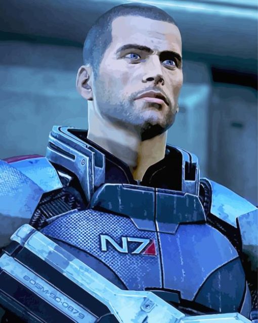 Commander Shepard Mass Effect Game paint by numbers