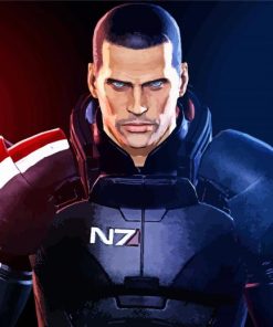 Commander Shepard paint by numbers