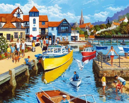 Countryside Harbour paint by numbers