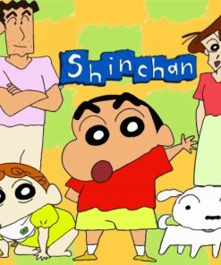 Crayon Shin Chan Cartoon paint by numbers