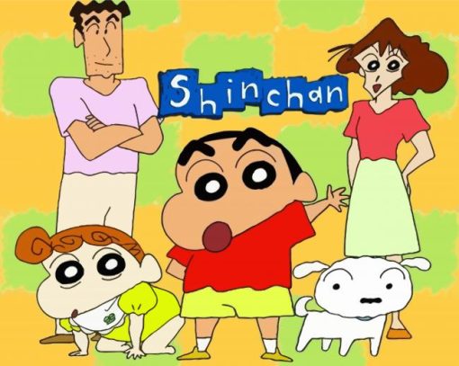 Crayon Shin Chan Cartoon paint by numbers