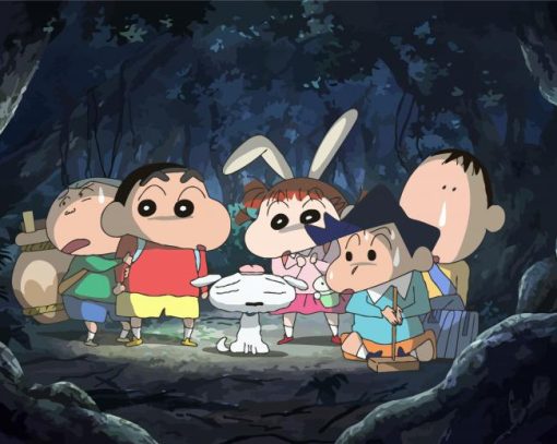 Crayon Shinchan Characters paint by numbers