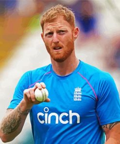 Cricketer Ben Stokes paint by numbers