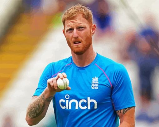 Cricketer Ben Stokes paint by numbers