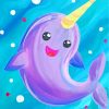 Cute Narwhal Art paint by number