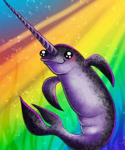 Cute Narwhal Art paint by number