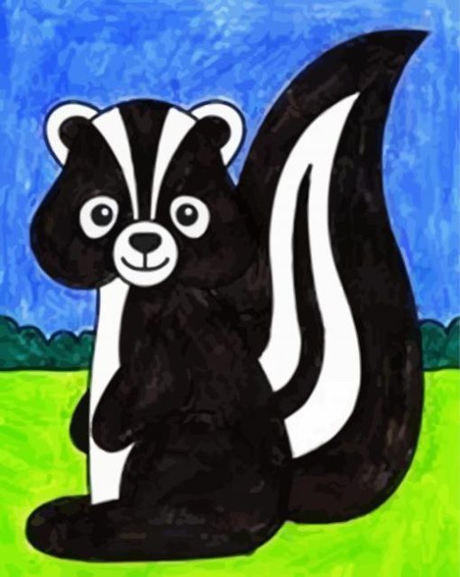 Cute Skunk paint by numbers