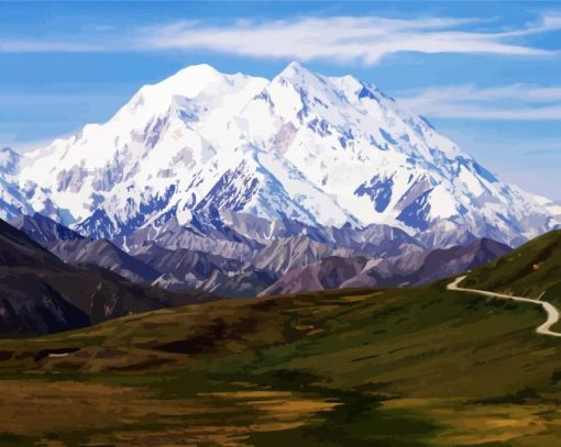 Denali Mountain Alaska paint by numbers