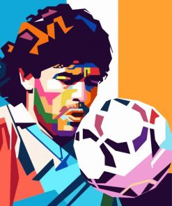 Diego Maradona Pop Art paint by number