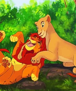 Disney Nala And Simba paint by numbers