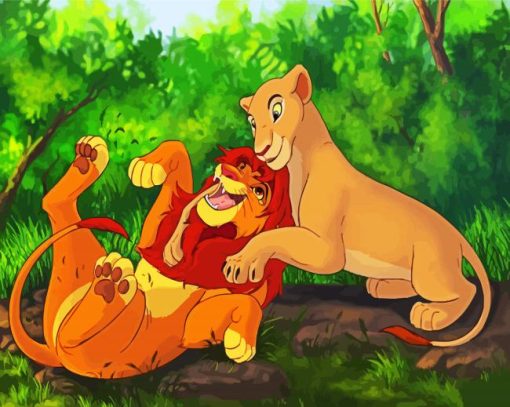 Disney Nala And Simba paint by numbers