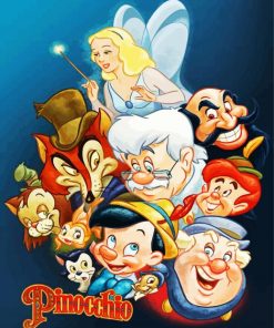 Disney Pinocchio Characters paint by number