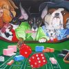 Dog Playing Craps paint by numbers