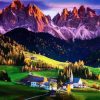 Dolomites Nature Scene paint by number