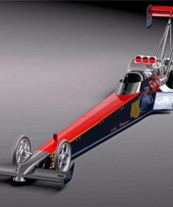 Dragster Racing Car paint by number