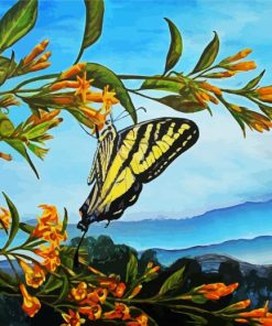 Eastern Tiger Swallowtail Butterfly paint by number