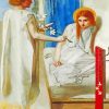 Ecce Ancilla Domini By Rossetti paint by numbers