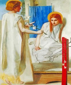 Ecce Ancilla Domini By Rossetti paint by numbers