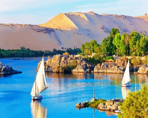 Egypt Nile River paint by number