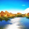 Egypt Pyramids Nile River paint by number